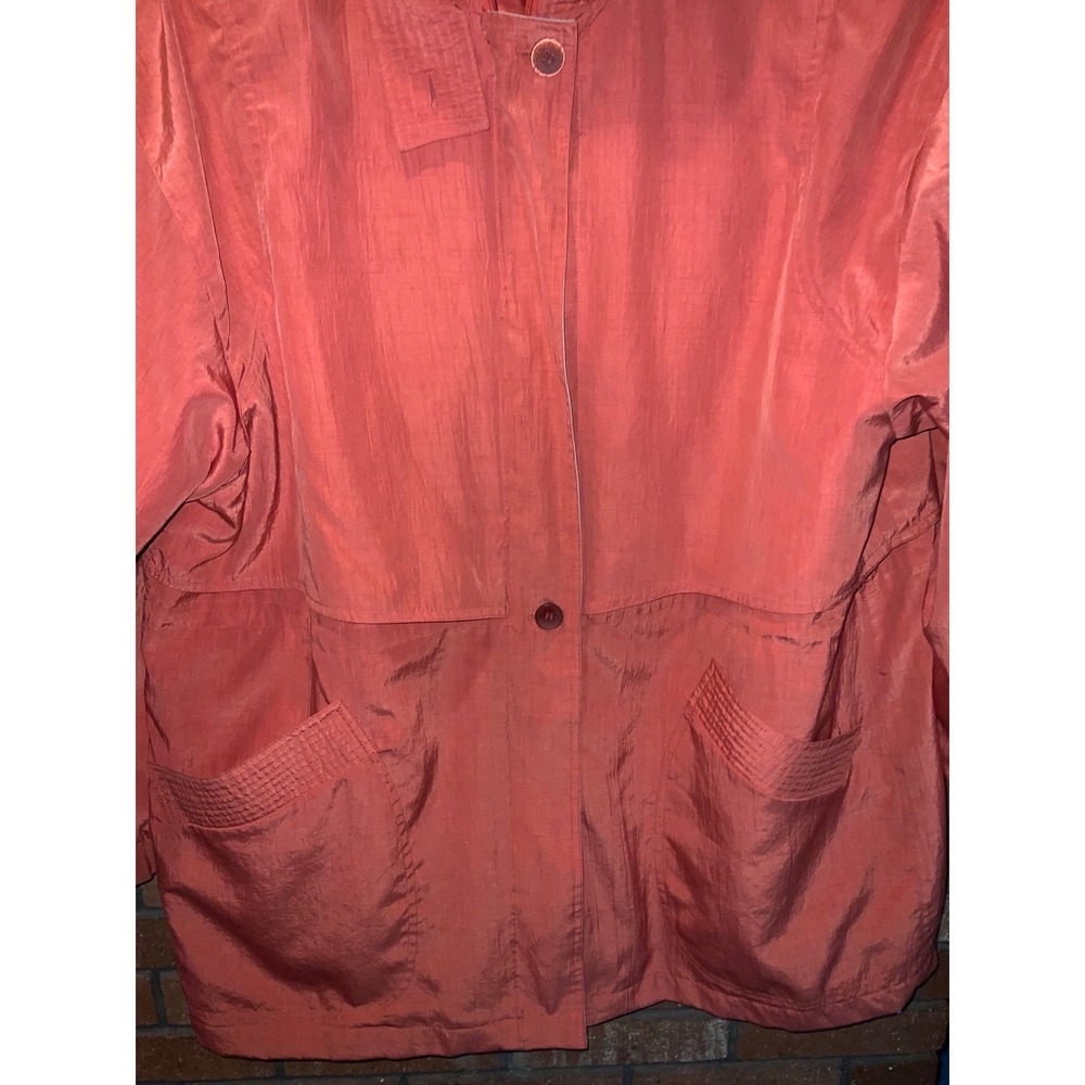 Vintage Utex Womens 50th Anniversary Jacket Burnt Orange Windbreaker L - Picture 2 of 5